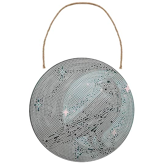 8" Moon Crow Round Wood Plaque Diamond Art Kit by Make Market®